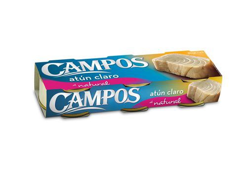 Тунець альбакор у власному соку CAMPOS 3*80 г